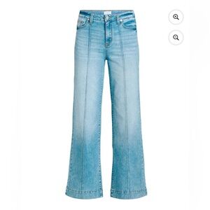 Light Blue Women's High Rise Wide Leg Jeans